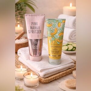 New Bath & Body Works Body Cream Set | Pink Mango Spritzer & Cucumber Melon 8 oz